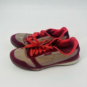 Patagonia Sneakers Fitz Sneaks Suede Leather Lace Up Low Top Red Womens Size 11